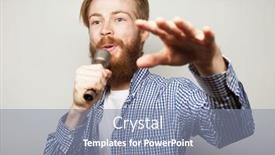  Presentation with entertainment - Cool new presentation theme with people-music-show-and-entertainment backdrop and a mint green colored foreground