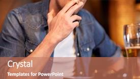  Presentation with nicotine - Presentation design with people nicotine addiction and bad background and a coral colored foreground