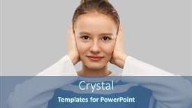  Presentation with teenage girl - PPT theme having people-noise-and-stress-concept background and a ocean colored foreground
