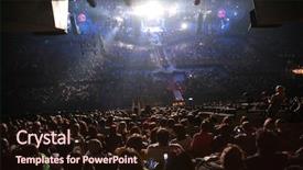  Presentation with concert - Beautiful presentation featuring people on concert backdrop and a wine colored foreground