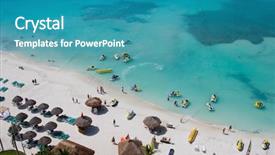  Presentation with hotel resort - Cool new slides with resort hotel in cancun mexico backdrop and a teal colored foreground