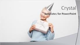  Presentation with maturity - Slide deck featuring people-party-aging-and-maturity background and a white colored foreground