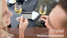  Presentation with payment - Slide set featuring people-payment-and-finances-concept background and a coral colored foreground