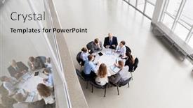  Presentation with team planning - Presentation consisting of people-planning-strategy-and-corporate background and a light gray colored foreground