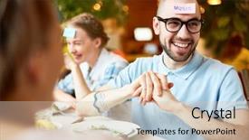  Presentation with crop - Theme enhanced with people playing game with scrap background and a soft green colored foreground