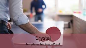  Presentation with young business people - Slides featuring people playing ping pong tennis background and a violet colored foreground