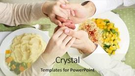  Presentation with black people praying - PPT theme enhanced with people praying before eating top background and a soft green colored foreground