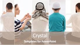  Presentation with islamic muslim - Amazing slide deck having people praying indoors islamic religion backdrop and a coral colored foreground