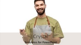  Presentation with taking notes - Presentation design with people-profession-and-job-concept background and a coral colored foreground