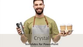  Presentation with reusable - Amazing slide set having people-profession-and-job-concept backdrop and a coral colored foreground