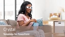  Presentation with african ethnicity - Beautiful slide deck featuring people-race-ethnicity-and-portrait backdrop and a coral colored foreground