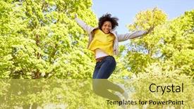  Presentation with african ethnicity - Presentation design with people race ethnicity and portrait background and a yellow colored foreground