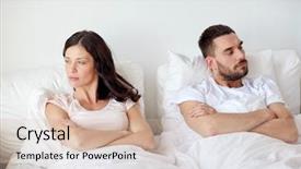  Presentation with people conflict - Slide deck featuring  background and a  colored foreground