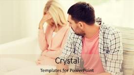  Presentation with people conflict - Slides with people relationship difficulties conflict background and a lemonade colored foreground