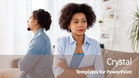  Presentation with people conflict - PPT layouts with r - people relationship difficulties conflict background and a coral colored foreground