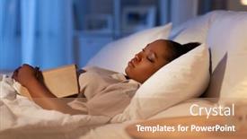  Presentation with african people - Presentation enhanced with people-relax-and-comfort-concept background and a coral colored foreground