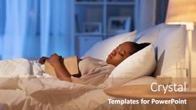  Presentation with african people - Slide set enhanced with people-relax-and-comfort-concept background and a coral colored foreground