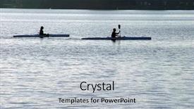  Presentation with green lake - Slide deck enhanced with people row on seattles green lake background and a light gray colored foreground