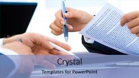  Presentation with people - Presentation theme featuring people s hands during teamwork background and a light blue colored foreground