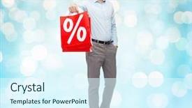  Presentation with blue lights - Colorful presentation theme enhanced with people sale discount and holidays backdrop and a sky blue colored foreground
