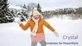  Presentation with season - Beautiful slide deck featuring people-season-and-leisure-concept backdrop and a sky blue colored foreground