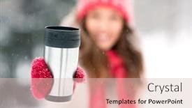  Presentation with season - Audience pleasing PPT layouts consisting of tumbler or thermo cup backdrop and a lemonade colored foreground