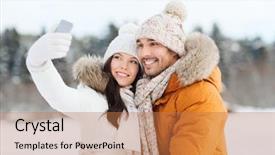  Presentation with season - PPT theme consisting of people-season-love-technology background and a  colored foreground