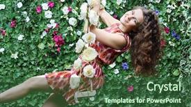  Presentation with lactation young woman breastfeeding - PPT layouts with people seesaw - young woman swings on swing background and a ocean colored foreground