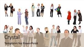  Presentation with groups - Beautiful presentation theme featuring people series in my portfolio backdrop and a coral colored foreground