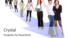  Presentation with moving business - Presentation theme enhanced with people series in my portfolio background and a  colored foreground