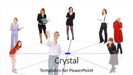  Presentation with social business people network - Amazing PPT theme having people series in my portfolio backdrop and a white colored foreground