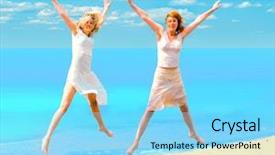  Presentation with wow - Cool new presentation design with people series in my portfolio backdrop and a light blue colored foreground