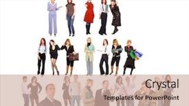  Presentation with groups - Presentation theme featuring people series in my portfolio background and a soft green colored foreground