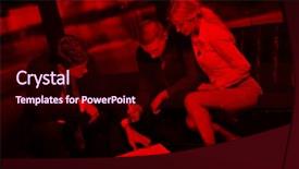  Presentation with shaking hands - Audience pleasing slide deck consisting of people shaking hands make deal backdrop and a  colored foreground