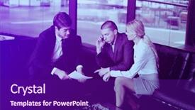  Presentation with shaking hands - Slide deck enhanced with people shaking hands make deal background and a  colored foreground