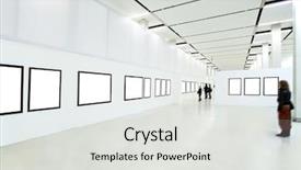  Presentation with museum - Amazing theme having people silhouettes in the museum backdrop and a light gray colored foreground