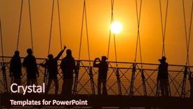  Presentation with india ganges - Beautiful presentation featuring people silhouettes on the sunset backdrop and a wine colored foreground