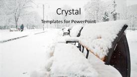  Presentation with beauty - Beautiful PPT layouts featuring snow with people silhouettes solitude backdrop and a white colored foreground