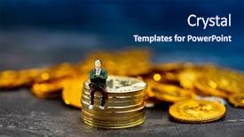  Presentation with patriotic we the people - Colorful PPT theme enhanced with people sitting above digital currency backdrop and a navy blue colored foreground