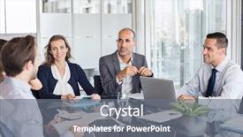  Presentation with annual meeting - PPT layouts having people sitting in annual meeting background and a gray colored foreground