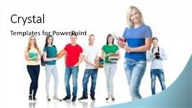  Presentation with college-students - Colorful theme enhanced with  backdrop and a  colored foreground