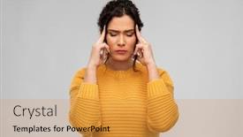  Presentation with despair - Amazing slides having people-stress-and-despair-concept backdrop and a gold colored foreground