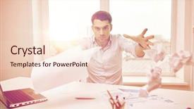  Presentation with angry people - Presentation theme enhanced with people stress emotions and fail background and a lemonade colored foreground