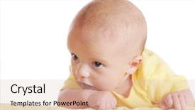  Presentation with infant brain - Theme featuring people struggle - young infant beginning to pick background and a  colored foreground