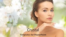  Presentation with skin health - Cool new slide deck with people summer spring and health backdrop and a coral colored foreground