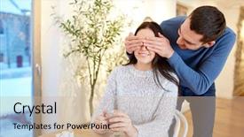  Presentation with dating - PPT theme enhanced with people surprise and dating concept background and a soft green colored foreground