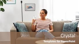  Presentation with sustainability - Slide deck featuring people-sustainability-and-leisure-concept background and a violet colored foreground