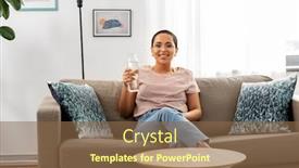  Presentation with sustainability - Audience pleasing PPT theme consisting of people-sustainability-and-leisure-concept backdrop and a tawny brown colored foreground