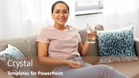  Presentation with sustainability - Amazing slide deck having people-sustainability-and-leisure-concept backdrop and a coral colored foreground