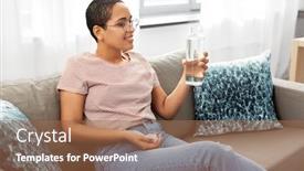  Presentation with sustainability - Slide deck with people-sustainability-and-leisure-concept background and a coral colored foreground